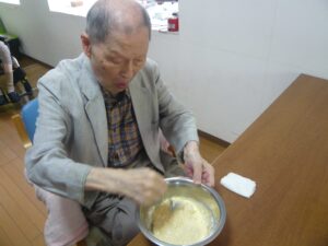 ホットケーキ作り1